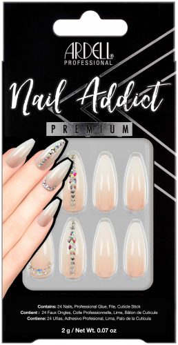 Ardell, Ardell - Nail Addict Nude Light Crystals, Künstliche Fingernägel, 24 Stk