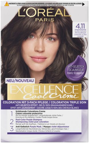 L'Oréal Paris Excellence Cool Crème 4.11 Ultra Kühles Mittelbraun