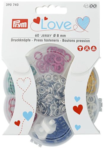 Prym, Prym Love Druckknopf Jersey bunt 8 mm, Dose 60 Stk.