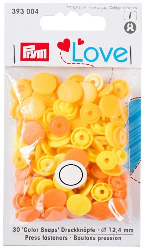 Prym, Prym Love Druckknopf Color Snaps, gelb 12.4 mm, Karte 30 Stk.