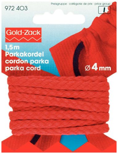 Prym, Prym Anorak-und Parkakordel, rot 4 mm, Karte 1.5 m, Polyacryl