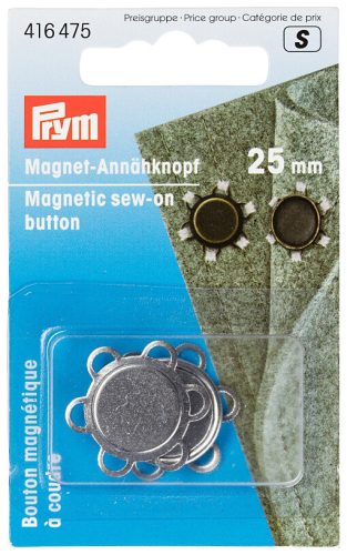 Prym, Prym Magnet-Ann&auml;hknopf, silberfarbig 25 mm