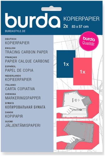 Burda, Burda Kopierpapier, blau & rot 83 x 57 cm, 2 B&ouml;gen