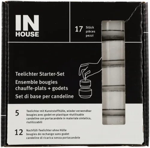 Inhouse Teelichter Starter-Set 6h 17Stk