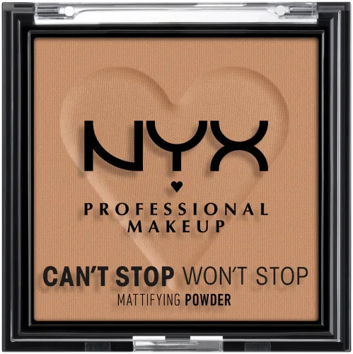 NYX Professional Makeup Can’t Stop Won’t Stop Mattifying Powder 07 Caramel, 6.0g