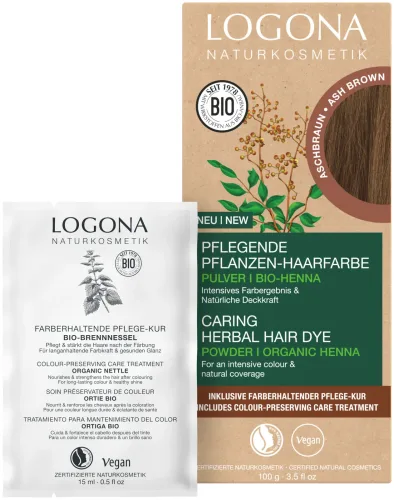 Logona pflanzliche Haarfarbe Pulver aschbraun 100 g