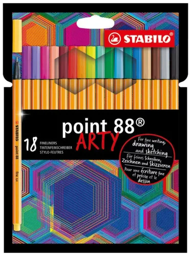 Stabilo point 88 Fineliner 18er Etui Arty