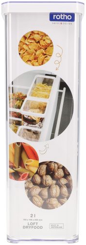 Rotho, LOFT Vorratsdose Weiss - 10x10x28.5cm (2L)