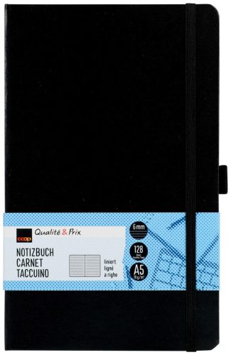 Coop Notizbuch A5 128 Blatt 6mm liniert
