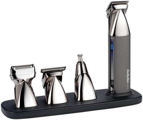 Babyliss, BaByliss Multifunktionstrimmer "BaByliss Super-X Metal 15-in-1 Multitrimmer für Bart & Körper, MT996E" 4 Aufsätze 15 Aufsätze und Kammführungen, USB-Ladestation, kabellos