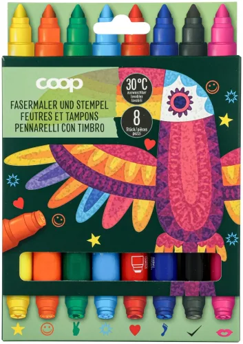 Coop Fasermaler Stempel 8 Stück