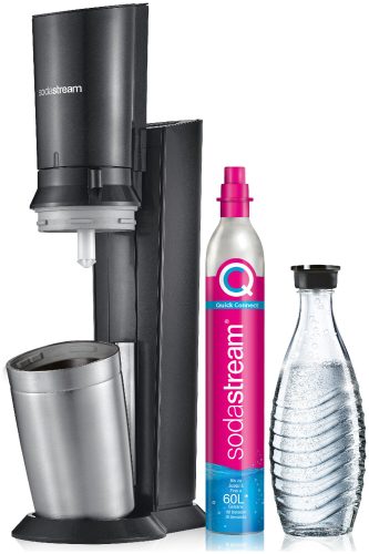 sodastream - Crystal blackmetal inkl. 1 Glaskaraffen Quick Connect