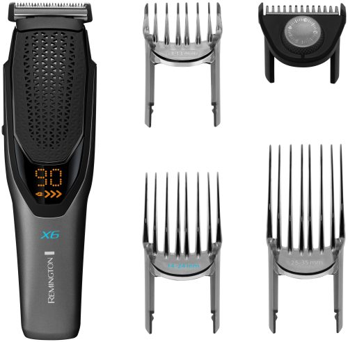Remington, Remington Haarschneider "Power-X Series HC6000" 4 Aufsätze Längeneinstellrad und Micro Fade Haar-und Bartkamm, kpl. Abwaschbar