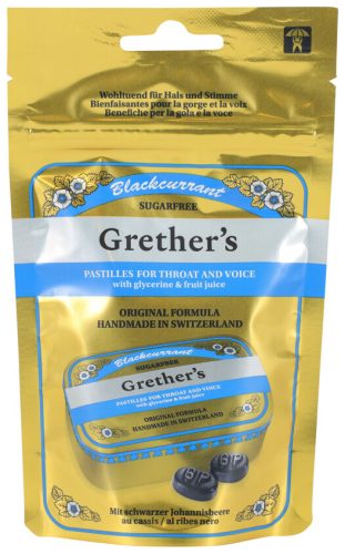 Grethers Blackcurrant Pastillen ohne Zucker (110 g)