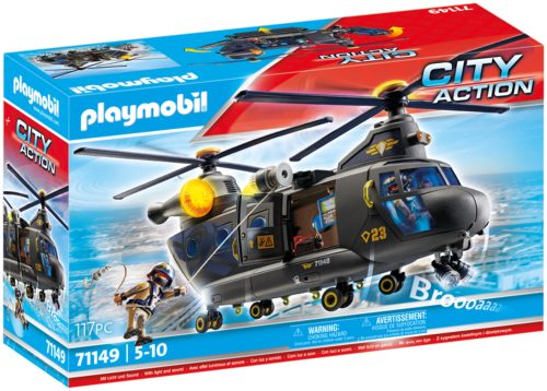 PLAYMOBIL, 71149 City Action SWAT-Rettungshelikopter, Konstruktionsspielzeug