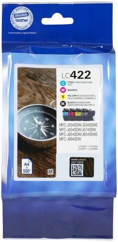 Brother, Brother - LC-422VAL Valuepack  CMYBK, Multipack, Tintenpatronen