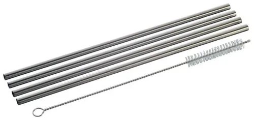 Trinkhalme 4-er Set mit Bürste 21.5cm