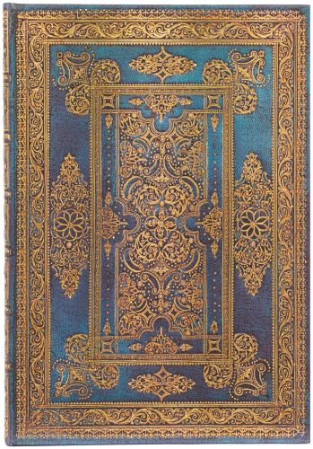 Paperblanks, PAPERBLANKS Notizbuch Blue Luxe Midi PB9591-0 liniert, blau 144 Seiten