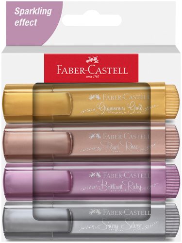 Faber-Castell, FABER-CASTELL Textmarker TL 46 254674 Metallic 4 St&uuml;ck