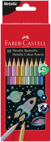 Faber-Castell, FABER-CASTELL Classic Colour Hexagonal 201583 metallic, 10er-Kartonetui