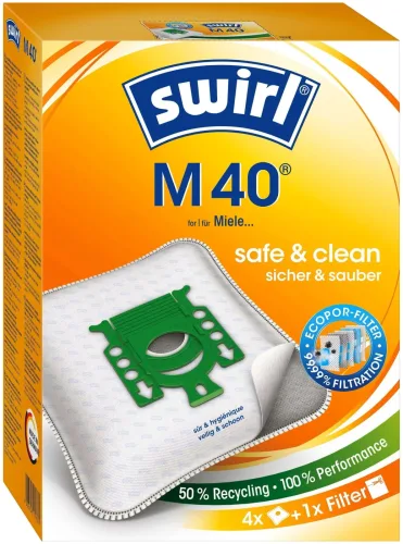 Swirl, Swirl Staubsaugerbeutel "M40 EcoPor Anti Geruch 4 Stück"