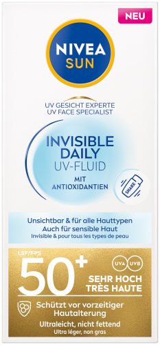 NIVEA SUN, NIVEA SUN - Sun UV Face Invisible Daily Fluid LSF 50+, 40 ml
