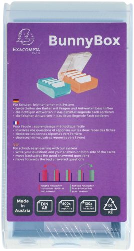 Exacompta, EXACOMPTA Karteikartenbox Bunny Box A8 5336223D pastellblau/tr. 195x100x63mm
