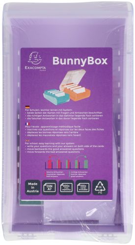 Exacompta, EXACOMPTA Karteikartenbox Bunny Box A7 5346423D malve/transp. 250x132x85mm