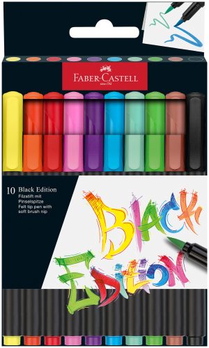 Faber-Castell, FABER-CASTELL Fasermaler Black Edition 116451 10er Etui