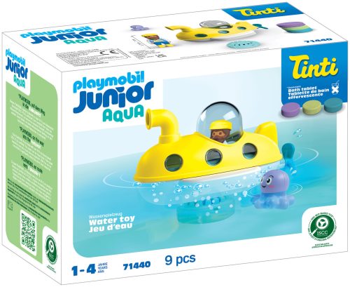 PLAYMOBIL, 71440 Junior Aqua & Tinti: Buntes U-Boot, Konstruktionsspielzeug