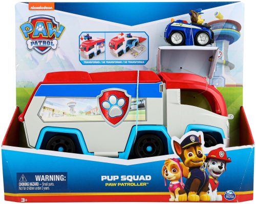 Spin Master, Paw Patrol - Pup Squad Patroller mit Chase-Spielzeugauto, Spielfahrzeug