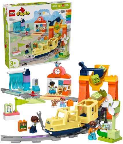 LEGO, 10428 DUPLO Town Große interaktive Eisenbahn, Konstruktionsspielzeug
