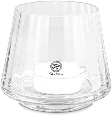 Glasi Hergiswil, Glasi Hergiswil Windlicht "Diamante 13 cm, Transparent"
