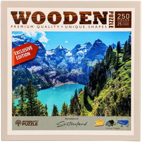 Max Bersinger Puzzle Holz L CH Oeschinensee