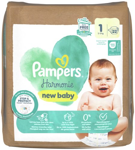 Pampers Harmonie Grösse 1 Newborn 2-5kg 22 Stück