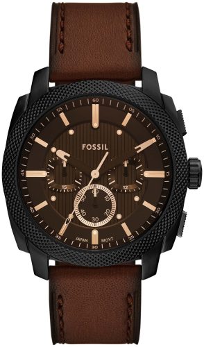Fossil Herren Machine UHR aus Edelstahl Schwarz