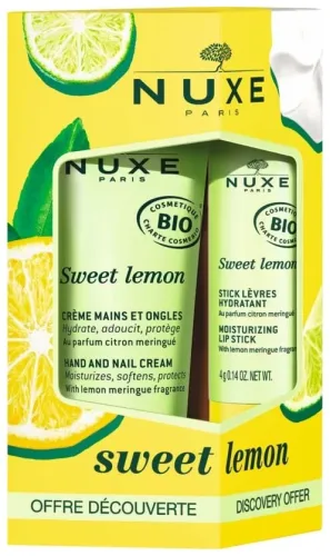 Nuxe, Nuxe Set 24 Sweet Lemon Lippenstift + Handcreme