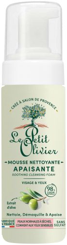 Le Petit Olivier Reinigungsschaum für das Gesicht - Olivenextrakt, Normale bis trockene Haut, 150ml