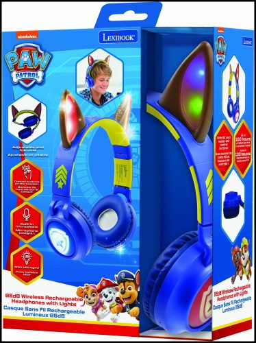 Lexibook, Lexibook Bluetooth-Kopfhörer "Paw Patrol 3D 2-in-1 Bluetooth- und Kabelanschluss"