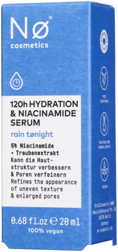 Nø Cosmetics rain tønight 120h Hydration & Niacinamide Serum 20 ml