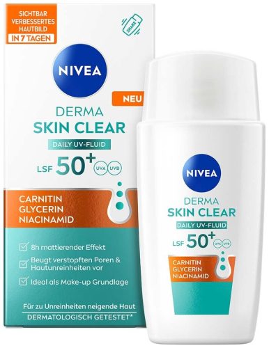 Nivea, Nivea - Derma Skin Clear Daily UV Fluid LSF 50+, 40 ml