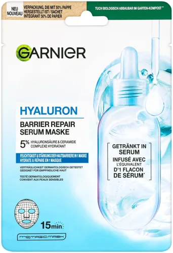 Garnier, Garnier - Hyaluron Barrier Repair Serum Maske, 1 Stück
