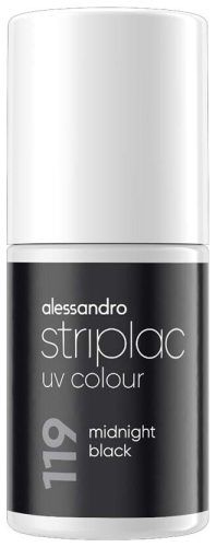 Alessandro, Alessandro - Striplac UV Colour Midnight Black, 6.5 ml