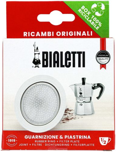 Bialetti, Bialetti - Dichtung + Filter, 48mm, Chrom