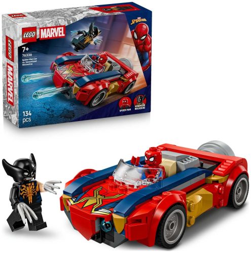 LEGO, LEGO Konstruktionsspielsteine "Spider-Man Auto vs. Venomized Wolverine (76336), LEGO Super Heroes" Made in Europe