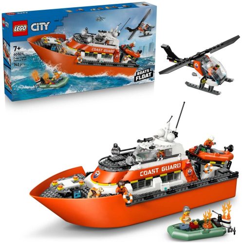 LEGO, LEGO® - 60504 Rettungsboot der Küstenwache mit Hubschrauber, Multicolor