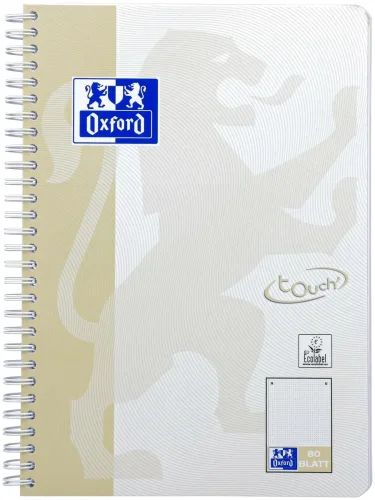 OXFORD, OXFORD Collegeblock TOUCH B5 400132398 dotted, light stone 80 Blatt