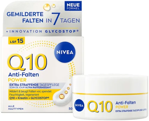 Nivea, NIVEA Q10 Anti-Falten POWER Extra Straffende Gesichtscreme 50 ml Damen