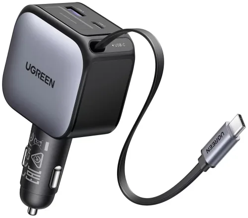 Ugreen Autoadapter Fast Charger mit Kabel | Usb-C / Usb-A | 60W