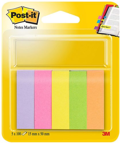 Post-it, POST-IT Marker 15x50mm 670/5 5-farbig/5x100 Blatt